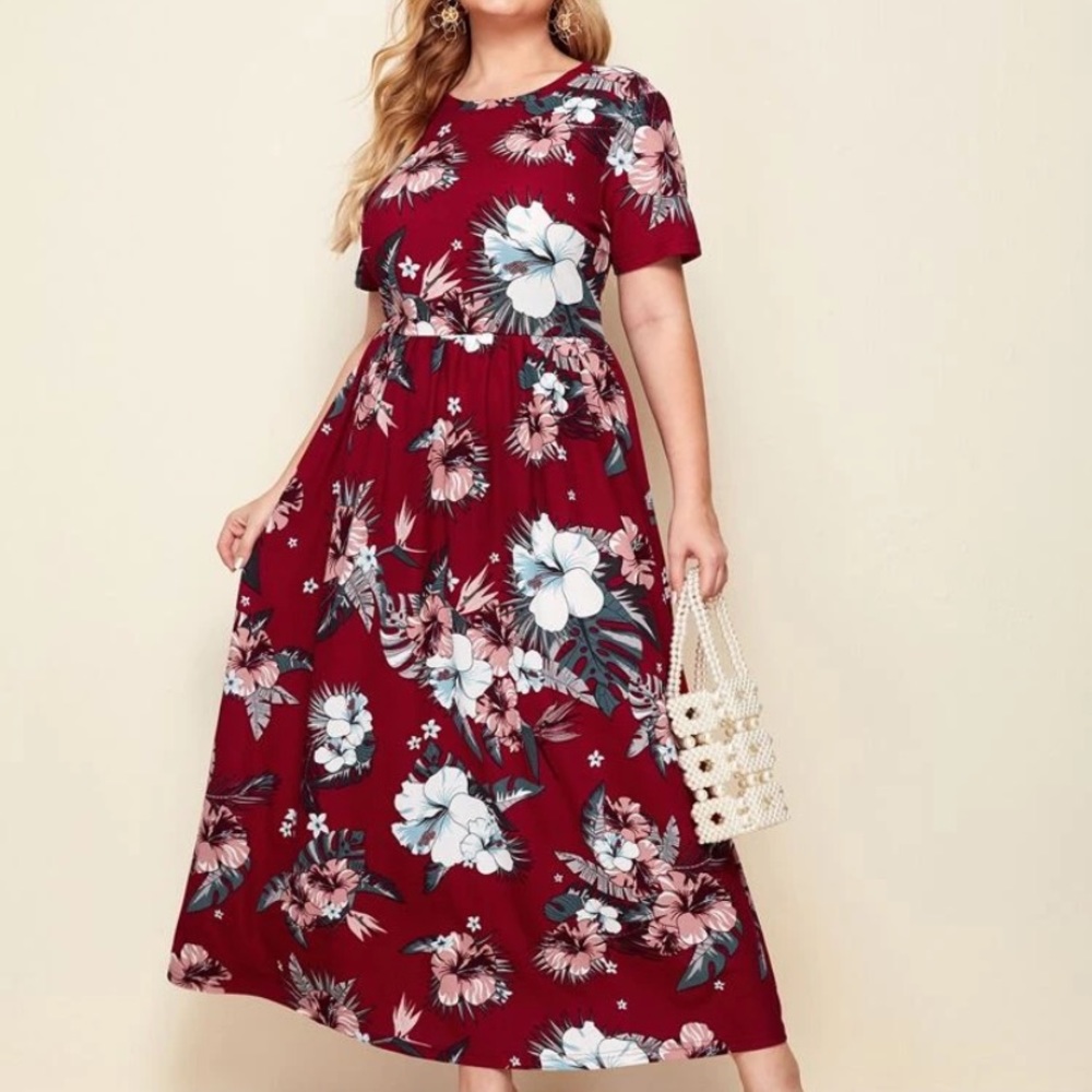 Floral print maxi dress from Shein
